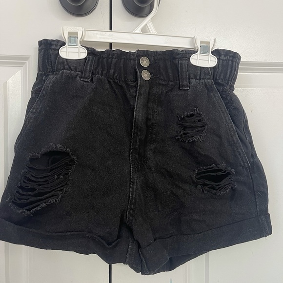 Forever 21 Pants - Forever 21 small black jean shorts with holes